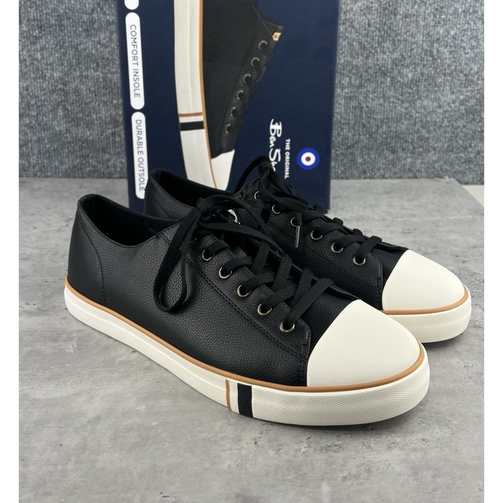 New Ben Sherman Dorset Lo LX Mens Size 10.5  Black Memory Foam Sneaker NIB